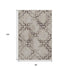 8' X 10' Coffee And Ivory Tribal Washable Area Rug With UV Protection