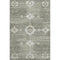8' X 10' Olive Green And Ivory Floral Medallion Washable Area Rug With UV Protection