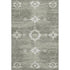 8' X 10' Olive Green And Ivory Floral Medallion Washable Area Rug With UV Protection