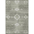 8' X 10' Olive Green And Ivory Floral Medallion Washable Area Rug With UV Protection