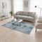 5' X 8' Blue And Olive Green Floral Medallion Washable Area Rug With UV Protection