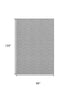 8' X 10' Gray And Ivory Houndstooth Washable Area Rug With UV Protection