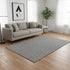5' X 8' Black And White Houndstooth Washable Area Rug With UV Protection