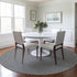 8' Black And White Houndstooth Washable Round Rug With UV Protection