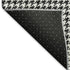 8' Black And White Houndstooth Washable Round Rug With UV Protection