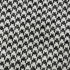 8' Black And White Houndstooth Washable Round Rug With UV Protection
