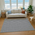 9' X 12' Black And White Houndstooth Washable Area Rug With UV Protection