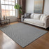 9' X 12' Black And White Houndstooth Washable Area Rug With UV Protection