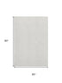 5' X 8' Linen And Ivory Striped Washable Area Rug With UV Protection