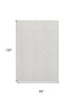 8' X 10' Linen And Ivory Striped Washable Area Rug With UV Protection