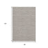 8' X 10' Taupe And Ivory Striped Washable Area Rug With UV Protection