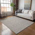 8' X 10' Taupe And Ivory Striped Washable Area Rug With UV Protection