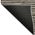 8' X 10' Chocolate And Ivory Striped Washable Area Rug With UV Protection