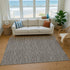9' X 12' Chocolate And Ivory Striped Washable Area Rug With UV Protection