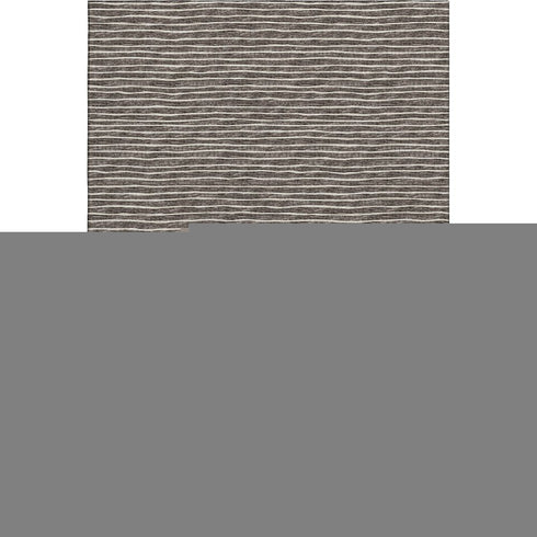 9' X 12' Chocolate And Ivory Striped Washable Area Rug With UV Protection