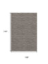 9' X 12' Chocolate And Ivory Striped Washable Area Rug With UV Protection