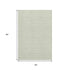 5' X 8' Light Gray And Ivory Striped Washable Area Rug With UV Protection