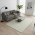 5' X 8' Light Gray And Ivory Striped Washable Area Rug With UV Protection