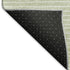 8' Light Gray And Ivory Striped Washable Round Rug With UV Protection