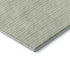 8' Light Gray And Ivory Striped Washable Round Rug With UV Protection