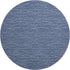 8' Navy Blue And Ivory Striped Washable Round Rug With UV Protection