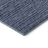 8' Navy Blue And Ivory Striped Washable Round Rug With UV Protection