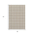 5' X 8' Taupe And Beige Geometric Washable Area Rug With UV Protection