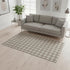 5' X 8' Taupe And Beige Geometric Washable Area Rug With UV Protection