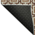8' Rust And Beige Geometric Washable Round Rug With UV Protection