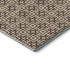 8' Rust And Beige Geometric Washable Round Rug With UV Protection