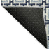 5' X 8' Navy Blue And Ivory Geometric Washable Area Rug With UV Protection