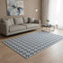 5' X 8' Navy Blue And Ivory Geometric Washable Area Rug With UV Protection