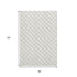 8' X 10' Ivory And Taupe Geometric Washable Area Rug With UV Protection