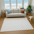 8' X 10' Ivory And Taupe Geometric Washable Area Rug With UV Protection