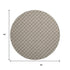 8' Taupe And Ivory Geometric Washable Round Rug With UV Protection