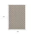 9' X 12' Taupe And Ivory Geometric Washable Area Rug With UV Protection