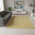5' X 8' Gold And Ivory Geometric Washable Area Rug With UV Protection