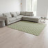 8' X 10' Artichoke Green And Ivory Geometric Washable Area Rug With UV Protection