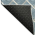5' X 8' Sky Blue And Ivory Geometric Washable Area Rug With UV Protection