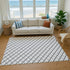 8' X 10' Gray And Black Geometric Washable Area Rug With UV Protection