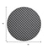 8' Black And Ivory Geometric Washable Round Rug With UV Protection