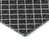 8' Black And Ivory Geometric Washable Round Rug With UV Protection