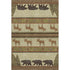 5' X 8' Brown Beige And Rust Animal Print Washable Area Rug With UV Protection