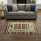 5' X 8' Brown Beige And Rust Animal Print Washable Area Rug With UV Protection