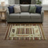5' X 8' Brown Beige And Rust Animal Print Washable Area Rug With UV Protection