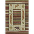 5' X 8' Brown Beige And Rust Animal Print Washable Area Rug With UV Protection