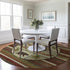 8' Brown Beige And Rust Animal Print Washable Round Rug With UV Protection