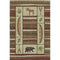 8' X 10' Brown Beige And Rust Animal Print Washable Area Rug With UV Protection