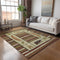 9' X 12' Brown Beige And Rust Animal Print Washable Area Rug With UV Protection