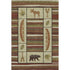 9' X 12' Brown Beige And Rust Animal Print Washable Area Rug With UV Protection